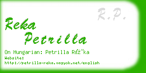 reka petrilla business card